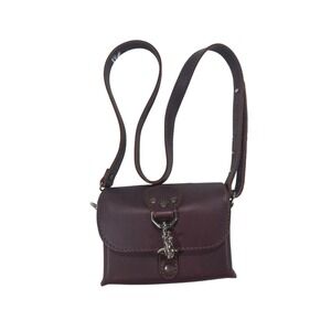 Saddleback Leather Co. Dark Brown Leather Small Crossbody Bag Satchel